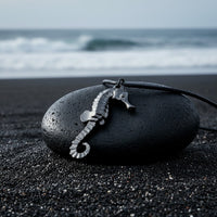 Seahorse Pendant – Sea Life Collection – Jet Black Finish