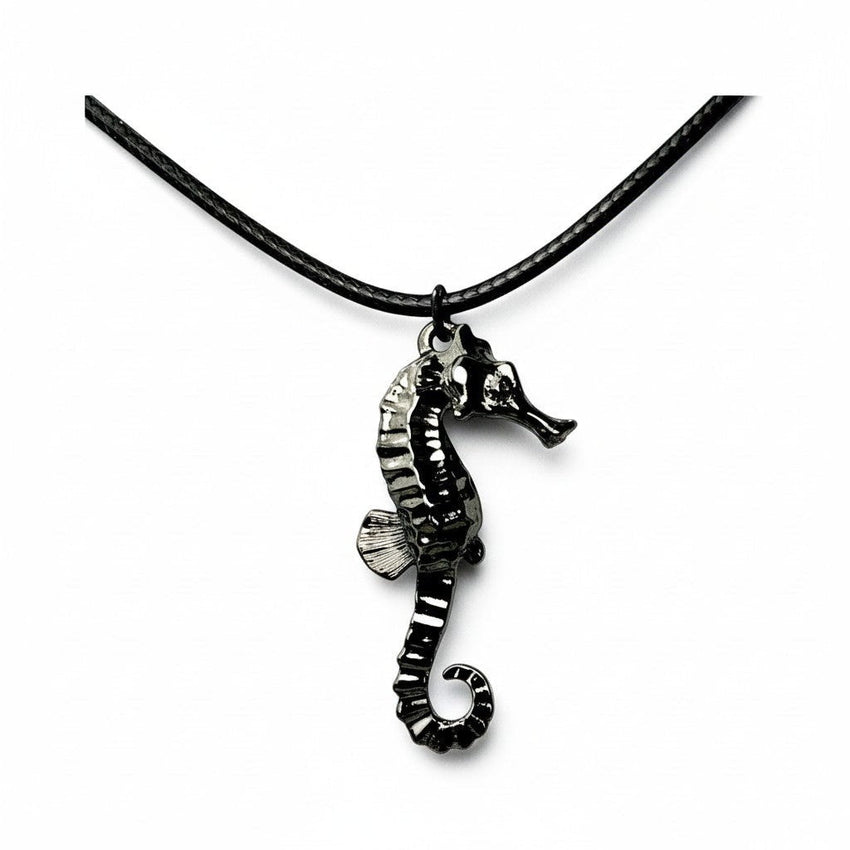 Seahorse Pendant – Sea Life Collection – Jet Black Finish