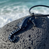 Seahorse Pendant – Sea Life Collection – Jet Black Finish