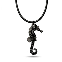 Seahorse Pendant – Sea Life Collection – Jet Black Finish