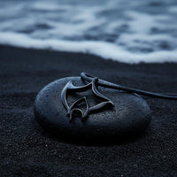 Manta Ray Pendant Necklace – "Big Ray" - Jet Black Finish