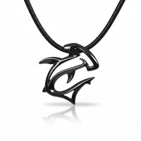 Hammerhead Shark Pendant Necklace – "The Hammer" - Jet Black Finish
