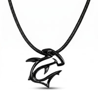 Hammerhead Shark Pendant Necklace – "The Hammer" - Jet Black Finish
