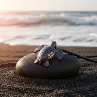 Sea Turtle Pendant – Sea Life Collection – Jet Black Finish