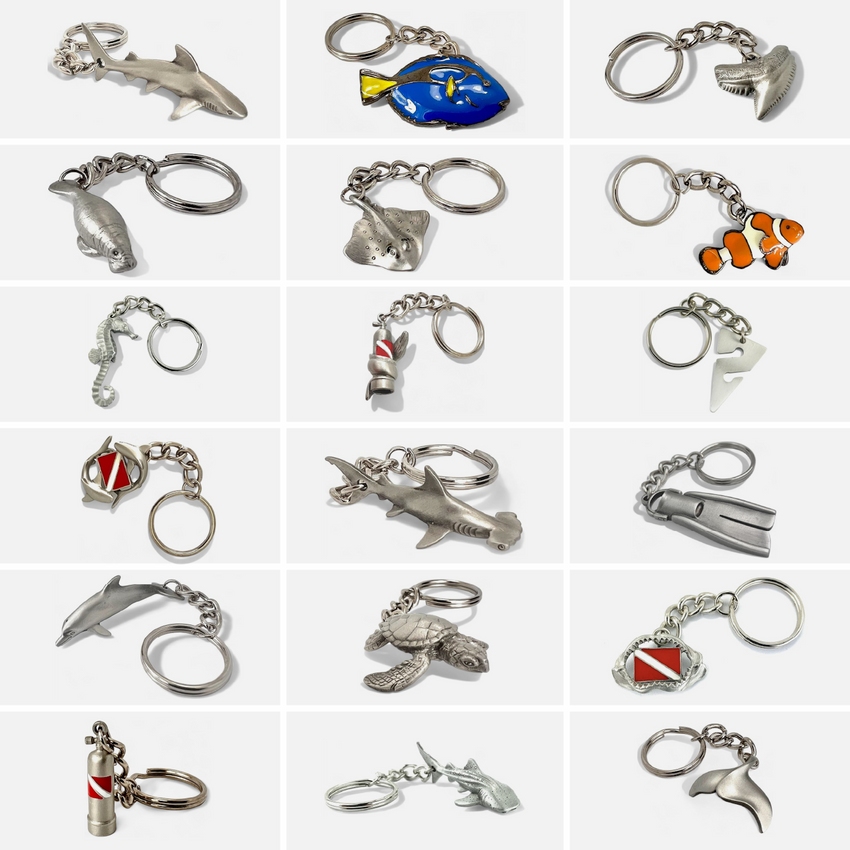 Clown Fish Keychain – Sea Life Collection - Pewter