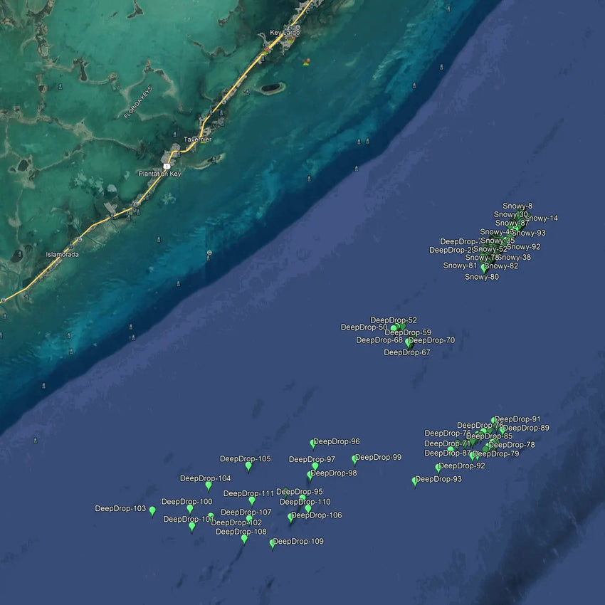 Islamorada Fishing Spots - Deep Drop Numbers