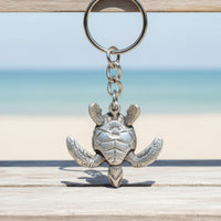 Sea Turtle Keychain – Sea Life Collection – Pewter