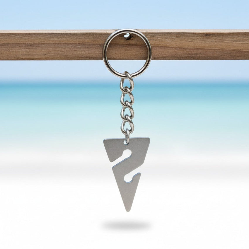 Line Arrow Keychain – Cave Diving Collection - Pewter
