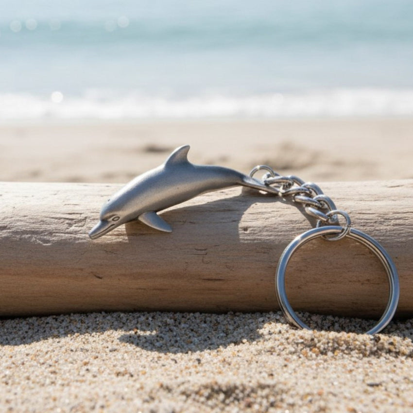 Dolphin Keychain – Sea Life Collection – Pewter