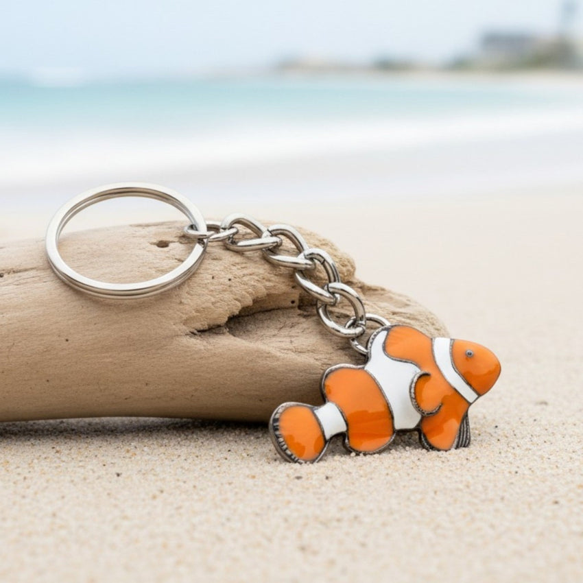 Clown Fish Keychain – Sea Life Collection - Pewter