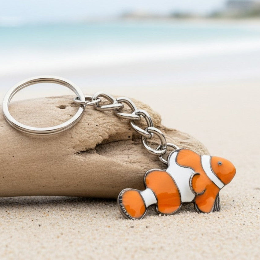 Clown Fish Keychain – Sea Life Collection - Pewter