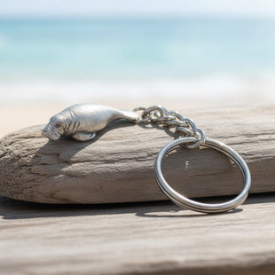 Manatee Keychain – Sea Life Collection - Pewter