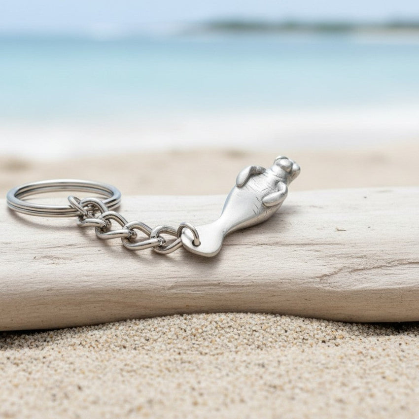 Manatee Keychain – Sea Life Collection - Pewter
