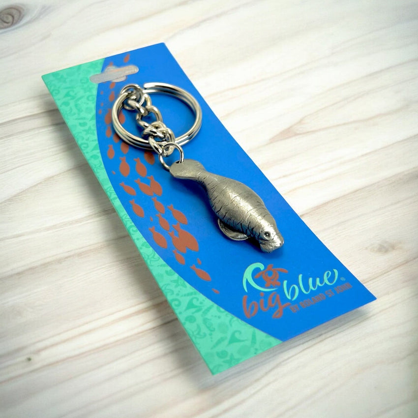 Manatee Keychain – Sea Life Collection - Pewter