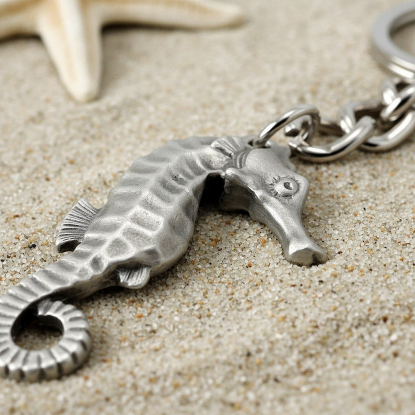 Seahorse Keychain – Sea Life Collection – Pewter