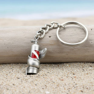 Moray Eel with Scuba Tank Key Chain - Diver´s Collection - Lead-Free Pewter