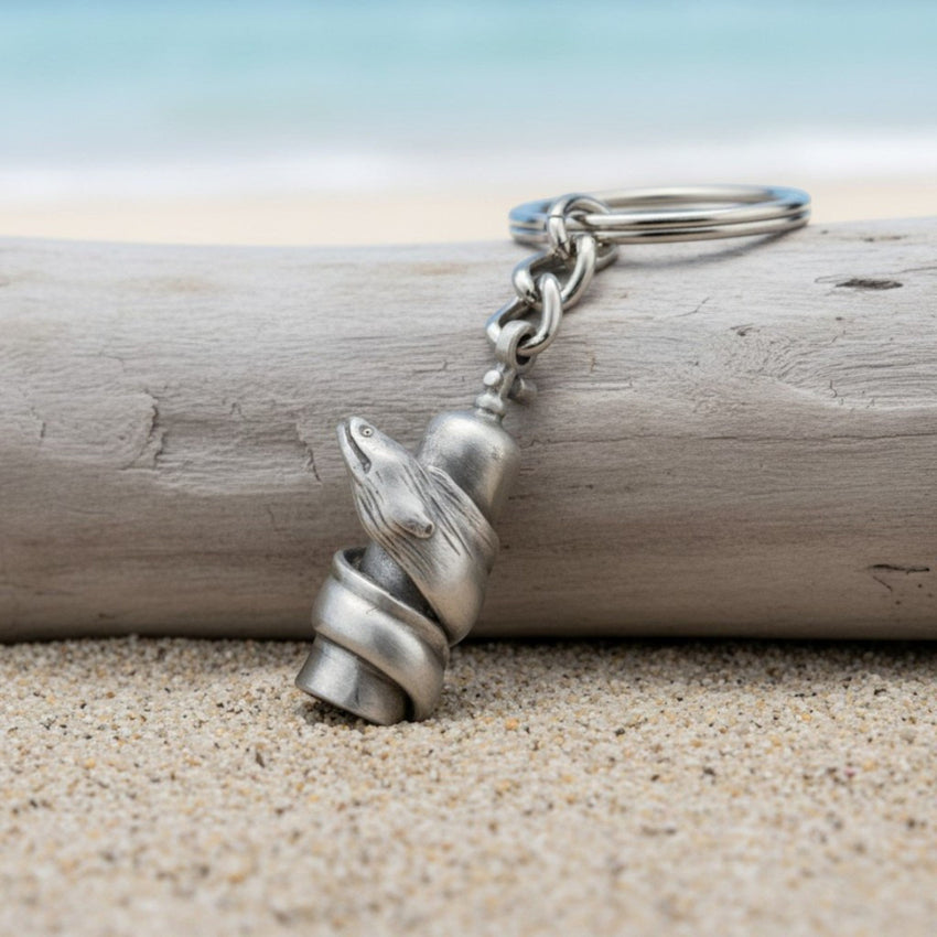 Moray Eel with Scuba Tank Key Chain - Diver´s Collection - Lead-Free Pewter