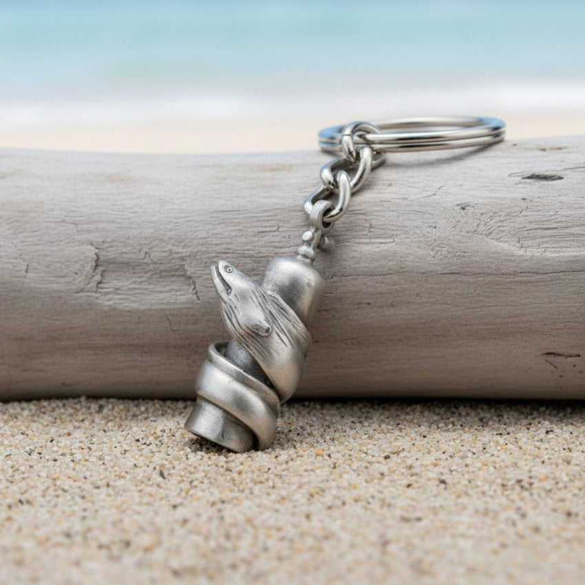 Moray Eel with Scuba Tank Key Chain - Diver´s Collection - Lead-Free Pewter