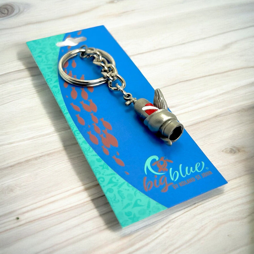 Moray Eel with Scuba Tank Key Chain - Diver´s Collection - Lead-Free Pewter