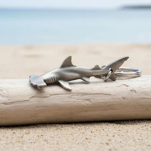 Hammerhead Shark Keychain - Sea Life Collection - Pewter