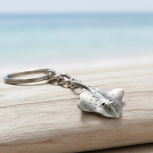 Stingray Keychain – Sea Life Collection – Pewter