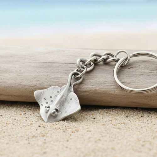 Stingray Keychain – Sea Life Collection – Pewter