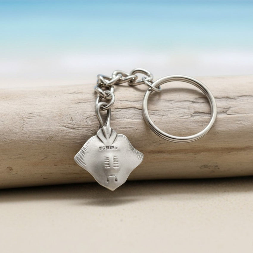 Stingray Keychain – Sea Life Collection – Pewter