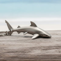 Grey Reef Shark Keychain – Sea Life Collection – Pewter