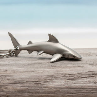 Grey Reef Shark Keychain – Sea Life Collection – Pewter