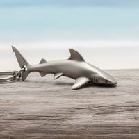 Grey Reef Shark Keychain – Sea Life Collection – Pewter
