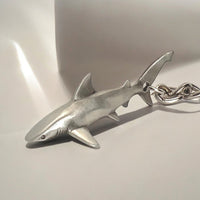 Grey Reef Shark Keychain – Sea Life Collection – Pewter