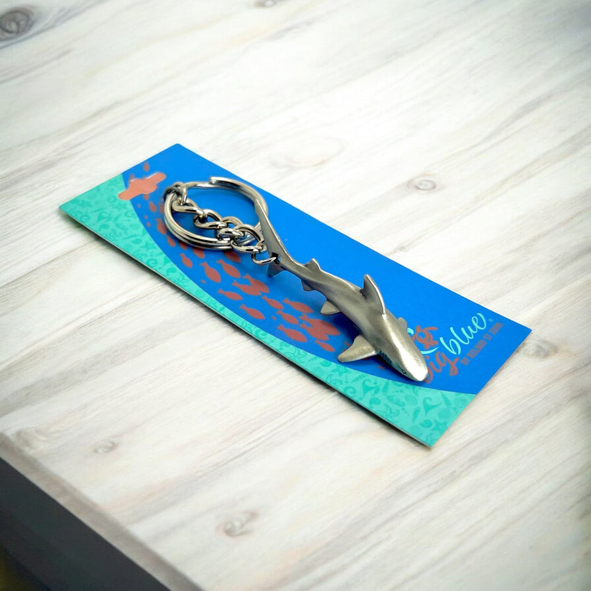 Grey Reef Shark Keychain – Sea Life Collection – Pewter