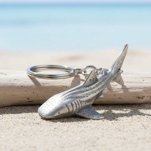 Whale Shark Keychain – Sea Life Collection – Pewter