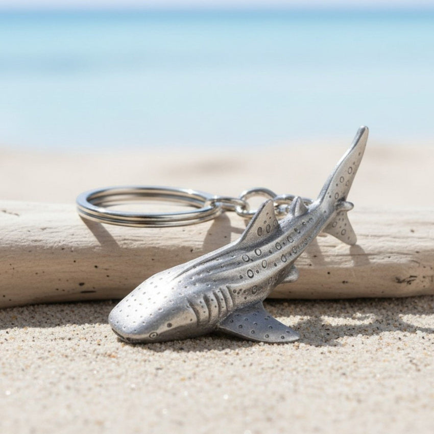 Whale Shark Keychain – Sea Life Collection – Pewter