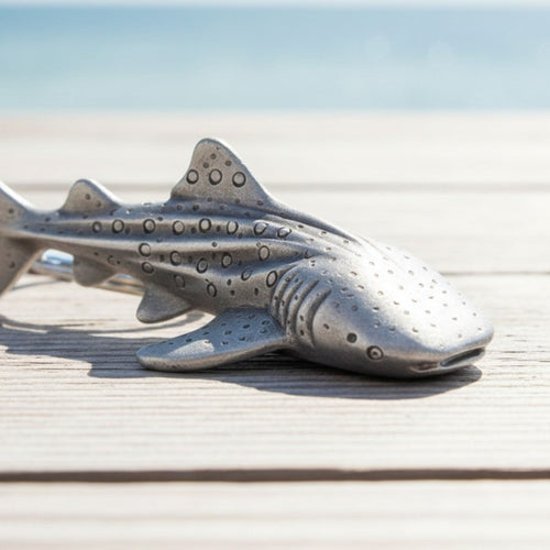 Whale Shark Keychain – Sea Life Collection – Pewter
