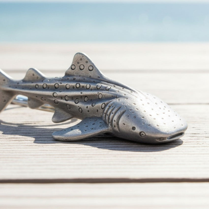 Whale Shark Keychain – Sea Life Collection – Pewter