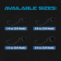 Reaction Tackle Lead Swing Football Jigs - 5-PACK