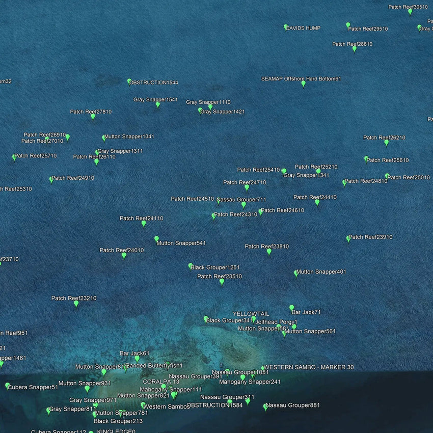 Key West Fishing Spots - Coastal Numbers