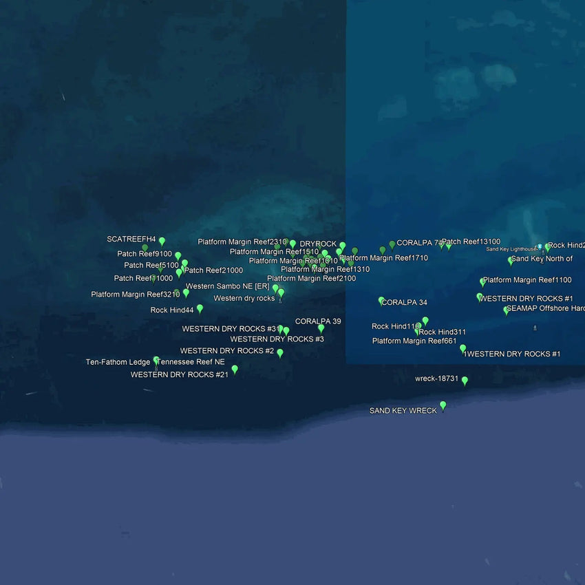 Key West Fishing Spots - Offshore Numbers