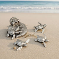 Baby Sea Turtle Magnet Set –  Home Decor - Pewter