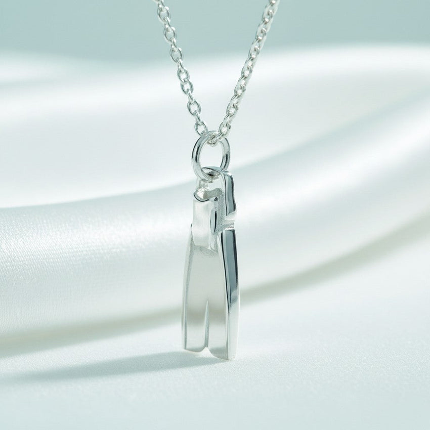 Dive Fin Necklace – Diver’s Collection – Sterling Silver