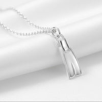 Dive Fin Necklace – Diver’s Collection – Sterling Silver