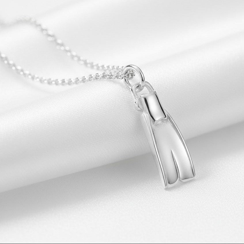Dive Fin Necklace – Diver’s Collection – Sterling Silver