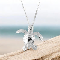 Baby Turtle Hatchling Necklace - Mini Sterling Collection - Sterling Silver