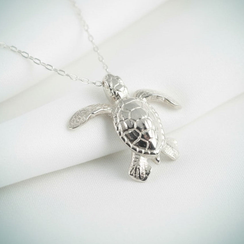 Baby Turtle Hatchling Necklace - Mini Sterling Collection - Sterling Silver