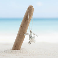 Baby Turtle Hatchling Necklace - Mini Sterling Collection - Sterling Silver