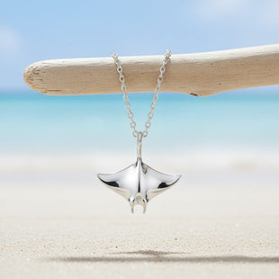 Manta Ray Necklace – Mini Sterling Collection – Sterling Silver