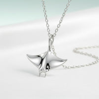 Manta Ray Necklace – Mini Sterling Collection – Sterling Silver