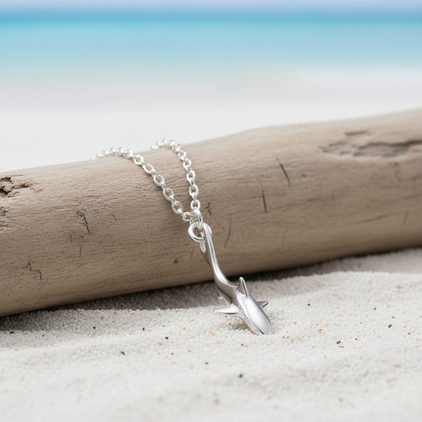 Reef Shark Necklace - Mini Sterling Collection - Sterling Silver