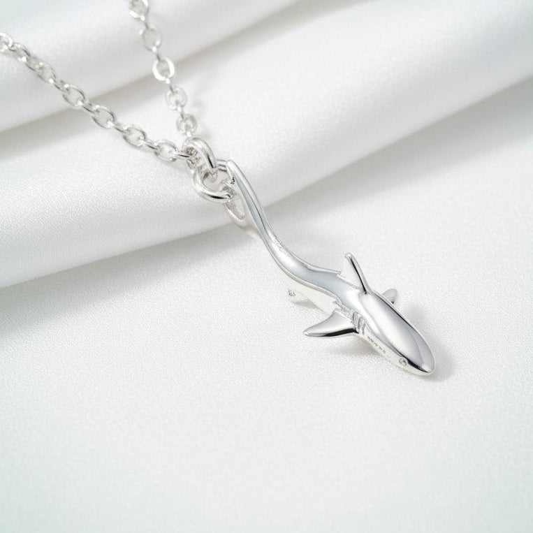 Reef Shark Necklace - Mini Sterling Collection - Sterling Silver